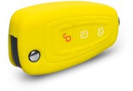 Protective Silicone Key Case for Ford with Ejector Key, Yellow - Car Key Case