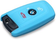 Protective silicone key case for BMW newer models, colour light blue - Car Key Case