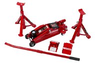 AHProfi Set of Mobile Hoist, Adjustable Supports (Pair) and Safety Wedges in Case - Jack