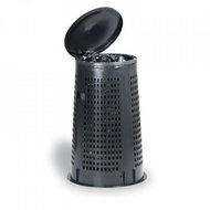 Plastic waste bin for bags 120 L, anthracite - Rubbish Bin
