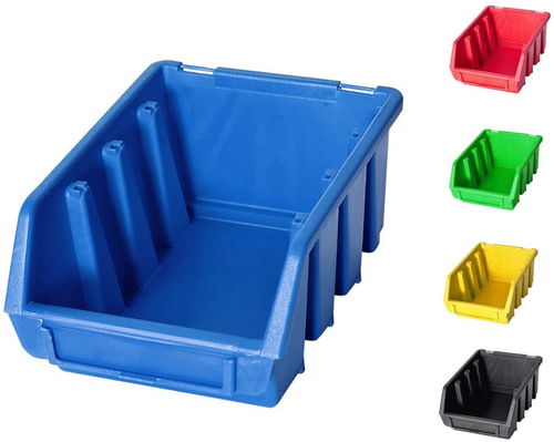 Plastic Stackable Bins - 11 x 5 1/2 x 5, Blue