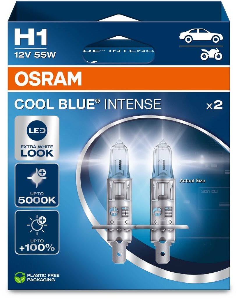 OSRAM H1 Cool Blue Intense, 12V, 55W, P14,5s, Duobox
