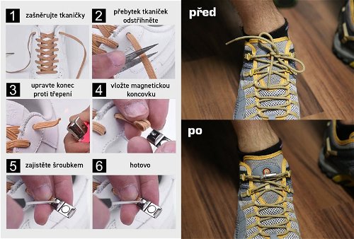 M-Style Magnetic Shoelace End Caps - Shoe Laces