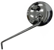 Q-TECH rear-view mirror chrome (pin diameter 10 mm, glass diameter 124 mm) Q-TECH, L - Motorbike Mirror