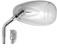 Q-TECH rear view mirror chrome (right hand thread M10) (chrome), L=P - Motorbike Mirror