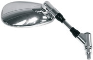 Q-TECH rear-view mirror chrome (thread left M10), P - Motorbike Mirror