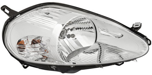 VALEO FIAT Grande Punto 08- headlight H4 (electrically operated + motor) chrome, P - Front Headlight - Main image