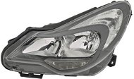 Predný svetlomet VALEO OPEL Corsa 11- pr. svetlo H7+H1 (el. ovládané + motorček) s denným osvetlením, čierne pozadie (prvo - Přední světlomet