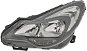 VALEO OPEL Corsa 11- pr. svetlo H7+H1 (el. ovládané + motorček) s denným osvetlením, čierne pozadie (prvo - Predný svetlomet