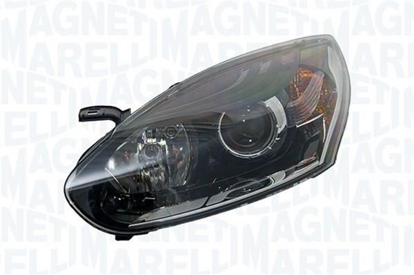 MAGNETI MARELLI RENAULT Mégane 14-15 Első fényszóró, H7+H7 (motorral), fekete, króm díszléc (gyári beszállítói)