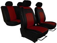 SIXTOL leather seat covers black-burgundy - Car Seat Covers