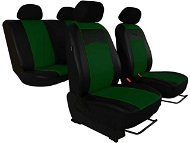 SIXTOL leather seat covers black-green - Car Seat Covers