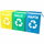 Sorted waste bags SORT EASY 3, 30x30x40 cm, 3 x 36 l, 3 pcs