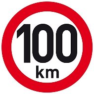 PUTNA reflexná rýchlosť 100 km - Samolepka obmedzenia rýchlosti