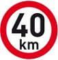 PUTNA reflective speed 40 km - Speed Limit Sticker