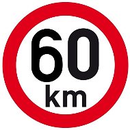 PUTNA reflective speed 60 km - Speed Limit Sticker
