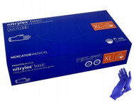 MERCATOR® Gloves Nitrylex basic 100pcs, size 2.5 mm XL (non-sterile, protective, non-powdered) - Work Gloves