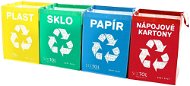 SIXTOL Tašky na tříděný odpad SORT EASY 4 CARTON, 30x30x40cm, 4x36l, 4ks - Odpadkový koš