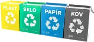 Odpadkový koš SIXTOL Tašky na tříděný odpad SORT EASY 4 METAL, 30x30x40cm, 4x36l, 4ks - Odpadkový koš