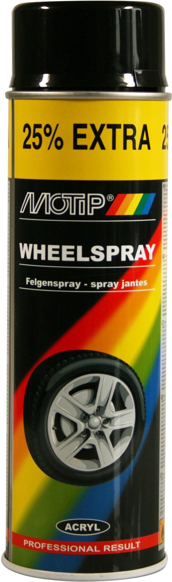 MOTIP M matt fekete, felnihez, 500 ml