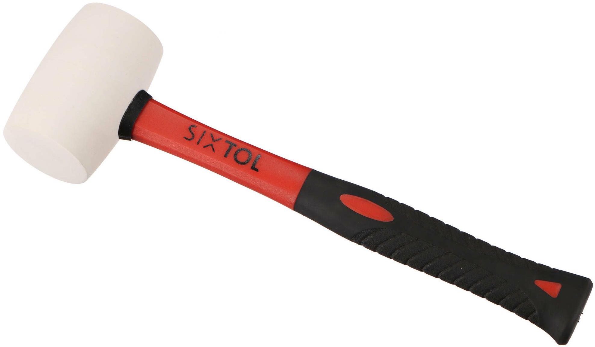 SIXTOL TPR HAMMER Gumikalapács, fehér, üvegszálas nyél, 220 g