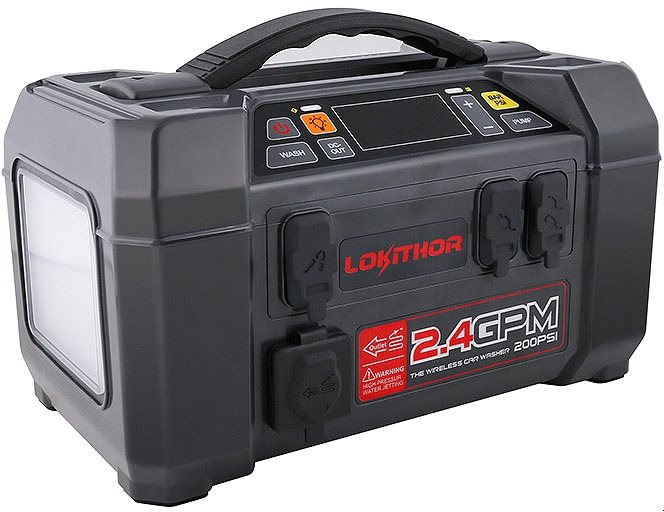 LOKITHOR Indításrásegítő kompresszorral és szivattyúval AW401, 12V, 2500A, 74Wh