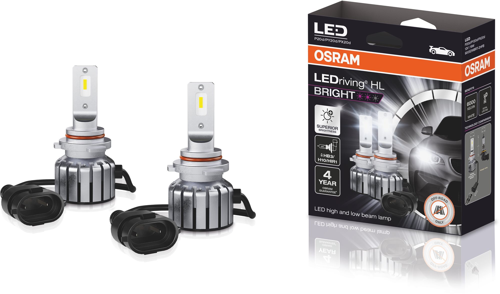 OSRAM LEDriving HL BRIGHT +300% "HB3//H10/HIR1" 12V