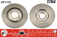 TRW Brake disc DF1123 set of 2 - Brake Disc