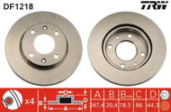 TRW Brzdový kotúč DF1218 sada 2 ks - Brzdový kotúč