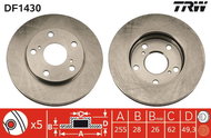 TRW Brake disc DF1430 set of 2 - Brake Disc