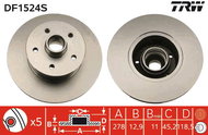TRW Brake disc DF1524S set of 2 - Brake Disc