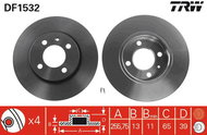 TRW Brake disc DF1532 set of 2 - Brake Disc