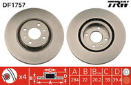 TRW Brake disc DF1757 set of 2 - Brake Disc