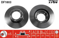 TRW Brake disc DF1803 set of 2 - Brake Disc