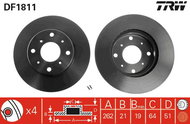 TRW Brake disc DF1811 set of 2 - Brake Disc