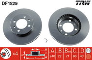TRW Brake disc DF1829 set of 2 - Brake Disc