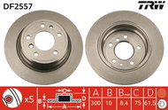 TRW Brake disc DF2557 set of 2 - Brake Disc