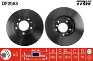 TRW Brake disc DF2558 set of 2 - Brake Disc