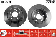 TRW Brake disc DF2563 set of 2 - Brake Disc