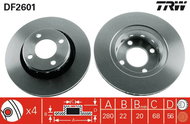 TRW Brake disc DF2601 set of 2 - Brake Disc