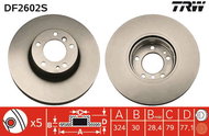 TRW Brake disc DF2602S set of 2 - Brake Disc