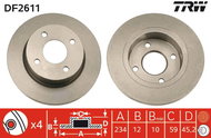 TRW Brake disc DF2611 set of 2 - Brake Disc