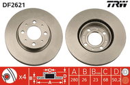 TRW Brake disc DF2621 set of 2 - Brake Disc