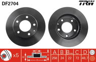 TRW Brake disc DF2704 set of 2 - Brake Disc