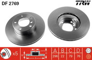 TRW Brake disc DF2769 set of 2 - Brake Disc