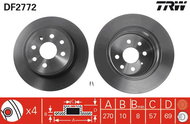 TRW Brake disc DF2772 set of 2 - Brake Disc