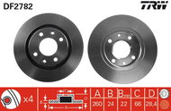TRW Brake disc DF2782 set of 2 - Brake Disc