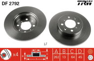 TRW Brake disc DF2792 set of 2 - Brake Disc