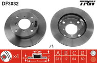 TRW Brake disc DF3032 set of 2 - Brake Disc