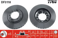 TRW Brake disc DF3118 set of 2 - Brake Disc